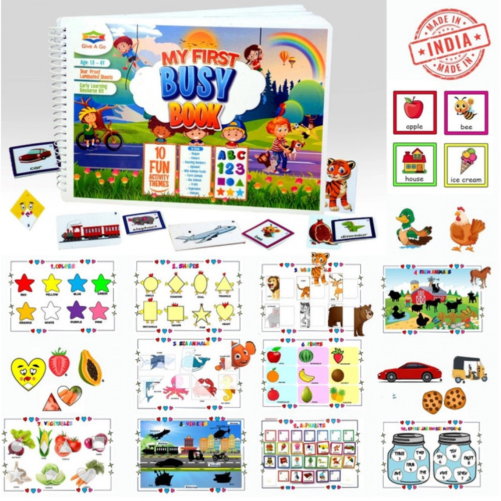 Generic My First Busy Book – Fun And Educational Activity Kit for Kids (2-4 Years, Multicolor) Generic My First Busy Book – Fun And Educational Activity Kit for Kids (2-4 Years, Multicolor)