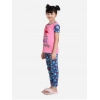 Generic Girl's Cotton Hosiery Printed Night Suit Set (Pink-Blue) Generic Girl's Cotton Hosiery Printed Night Suit Set (Pink-Blue)
