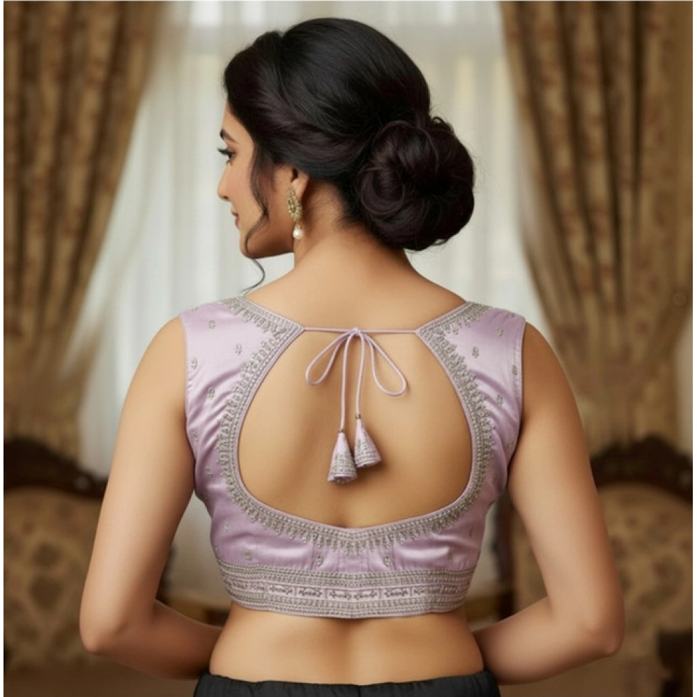 Generic Women's Zimmi Choo Sequin Work V-Neck Padded Blouse (Lavender 38 Ready (Self Alterable 36–40) Generic Women's Zimmi Choo Sequin Work V-Neck Padded Blouse (Lavender 38 Ready (Self Alterable 36–40)