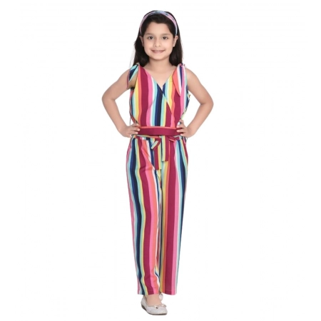 Generic Girl's Polyester Crepe Floral Cold Shoulder Crop Top and Pallazo Set (Multicolor) Generic Girl's Polyester Crepe Floral Cold Shoulder Crop Top and Pallazo Set (Multicolor)