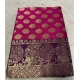Generic Women's Jacquard Printed Saree With Unstitched Blouse 5.5Mtr (Magenta)