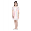 Generic Girl's Polyester Self Design Cold Shoulder Dress (Multicolor) Generic Girl's Polyester Self Design Cold Shoulder Dress (Multicolor)