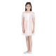 Generic Girl's Polyester Self Design Cold Shoulder Dress (Multicolor)