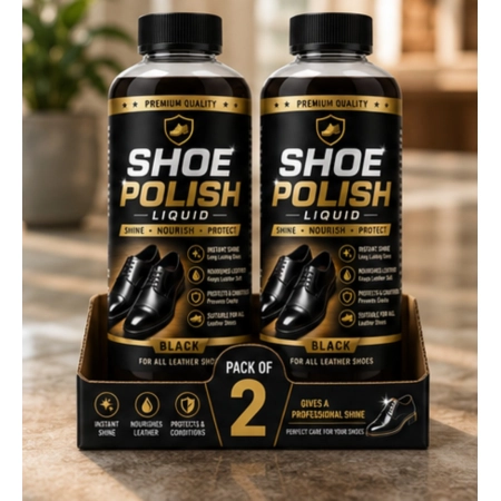 Generic Pack of 2 Shoe Polish Liquid Bottles 100 ML