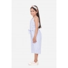 Generic Girl's Polyester Cotton Blend Striped Sleeveless Jumpsuit (Light Blue) Generic Girl's Polyester Cotton Blend Striped Sleeveless Jumpsuit (Light Blue)