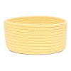 Generic Cotton 8x3 Inch Round 1 Pcs Bedside Organizer With Out Lid (Yellow)