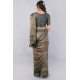 Generic Women's Polyester Printed Ready To Wear Saree With Unstitched Blouse 5.5 Mtr (Grey)