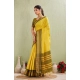 Generic Women's Silk Blended Jaquard Woven Saree With Unstitched Blouse 5.5Mtr (Yellow)