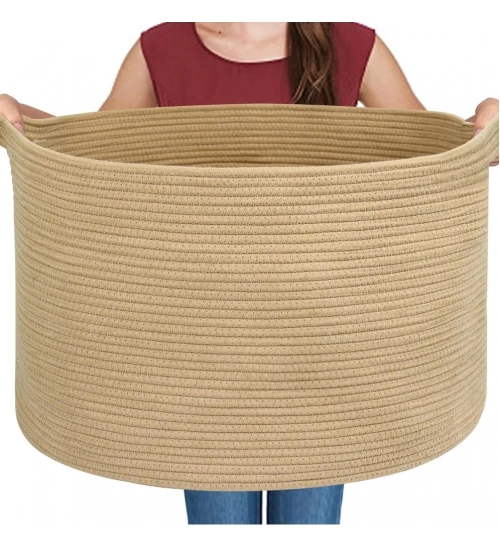 Generic Cotton Pack Of_1 14x12 Inch Storage Basket For Clothes With Out Lid (Beige) Generic Cotton Pack Of_1 14x12 Inch Storage Basket For Clothes With Out Lid (Beige)