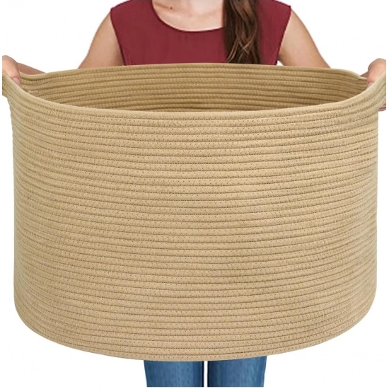 Generic Cotton Pack Of_1 14x12 Inch Storage Basket For Clothes With Out Lid (Beige) Generic Cotton Pack Of_1 14x12 Inch Storage Basket For Clothes With Out Lid (Beige)