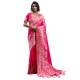 Generic Women's Silk Blend Printed Saree With Unstitched Blouse 5.5Mtr (Pink) Generic Women's Silk Blend Printed Saree With Unstitched Blouse 5.5Mtr (Pink)