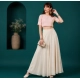 Generic Women's Georgette Solid Mid-Rise Wide Leg Flared Palazzo Pants with Elastic Waist (Cream) Generic Women's Georgette Solid Mid-Rise Wide Leg Flared Palazzo Pants with Elastic Waist (Cream)
