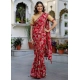 Generic Women's Georgette Floral Printed Saree With Unstitched Blouse 5.5Mtr (Red) Generic Women's Georgette Floral Printed Saree With Unstitched Blouse 5.5Mtr (Red)