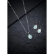 Generic Women's Brass Silver Plated Pendant Set (Turquoise) Generic Women's Brass Silver Plated Pendant Set (Turquoise)