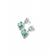 Generic Women's Brass Silver Plated Drop Earrings (Green) Generic Women's Brass Silver Plated Drop Earrings (Green)