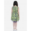 Generic Girl's Polyester Crepe & Net Printed Sleeveless Dress (Yellow-Blue) Generic Girl's Polyester Crepe & Net Printed Sleeveless Dress (Yellow-Blue)