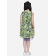 Generic Girl's Polyester Crepe & Net Printed Sleeveless Dress (Yellow-Blue) Generic Girl's Polyester Crepe & Net Printed Sleeveless Dress (Yellow-Blue)
