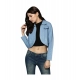 Generic Women's Denim Solid 3-4th Sleeves Shrug (Blue) Generic Women's Denim Solid 3-4th Sleeves Shrug (Blue)