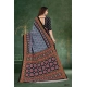 Generic Women's Soft Pure Cotton Printed Saree With Unstitched Blouse 5.5Mtr (Grey)