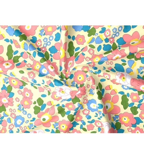 Generic Cotton Blend Floral Printed Single Bedsheet with 1 Pillow Cover (Yellow)