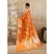 Generic Women's Silk Blend Printed Saree With Unstitched Blouse 5.5Mtr (Orange) Generic Women's Silk Blend Printed Saree With Unstitched Blouse 5.5Mtr (Orange)