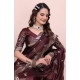 Generic Women's Georgette Embroidered Saree With Unstitched Blouse 5.5Mtr (Wine) Generic Women's Georgette Embroidered Saree With Unstitched Blouse 5.5Mtr (Wine)