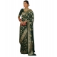 Generic Women's Jacquard Printed Saree With Unstitched Blouse 5.5Mtr (Green)
