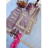 Generic Women's Silk Embroidered 3/4th Sleeve Round Kurti With Palazzo Pant and Dupatta Set (Lavender) Generic Women's Silk Embroidered 3/4th Sleeve Round Kurti With Palazzo Pant and Dupatta Set (Lavender)
