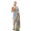 Generic Women's Faux_Tussar Kalamkari_Print Saree With Unstitched Blouse 5.5Mtr (Brown)