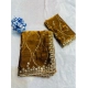 Generic Women's Slik Embellished Saree With Unstitched Blouse 5.5Mtr (Yellow)