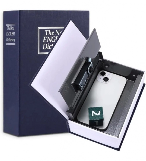 Generic Secret Book Safe with Number Locker (Blue)
