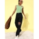 Generic Women's Polyester Lycra Solid Sleeveless Top (Green) Generic Women's Polyester Lycra Solid Sleeveless Top (Green)