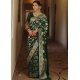 Generic Women's Jacquard Printed Saree With Unstitched Blouse 5.5Mtr (Green)