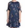 Generic Girl's Satin Animal Print Sleeveless Dress (Blue) Generic Girl's Satin Animal Print Sleeveless Dress (Blue)
