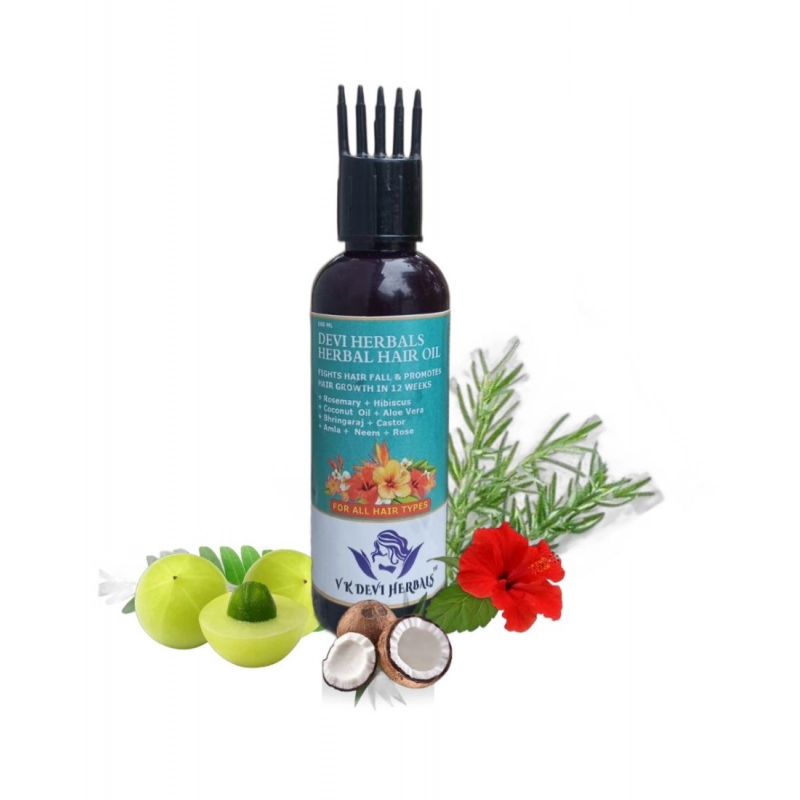 Generic Devi Herbels Rosemary Herbal 100 ML Hair Oil - Men's And Women's Hair Growth Oil