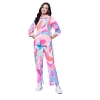 Generic Women's Polyester Printed 3-4th Sleeve Co-Ord Set (Multicolor)