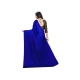 Generic Women's Satin Solid Saree With Unstitched Blouse 5.5Mtr (Blue) Generic Women's Satin Solid Saree With Unstitched Blouse 5.5Mtr (Blue)