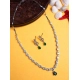 Generic Women's Brass Silver Plated Necklace set (Green) Generic Women's Brass Silver Plated Necklace set (Green)