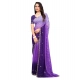 Generic Women's Chiffon Embroidred Saree With Unstitched Blouse 5.5Mtr (Purple) Generic Women's Chiffon Embroidred Saree With Unstitched Blouse 5.5Mtr (Purple)