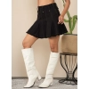 Generic Women's Denim Washed Buttoned Skirt (Black)