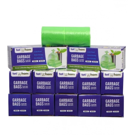 Generic Pack of 12 Biodegradeable Vegetable-Paper 17 x 19 Inches Garbage Bag (Green)