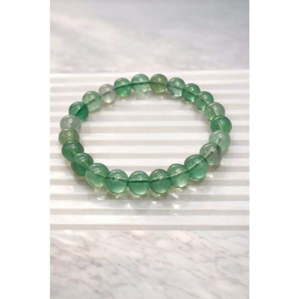 Generic Natural Crystal 8mm Fluorite Bracelet (Green) Generic Natural Crystal 8mm Fluorite Bracelet (Green)