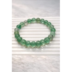 Generic Natural Crystal 8mm Fluorite Bracelet  (Green)