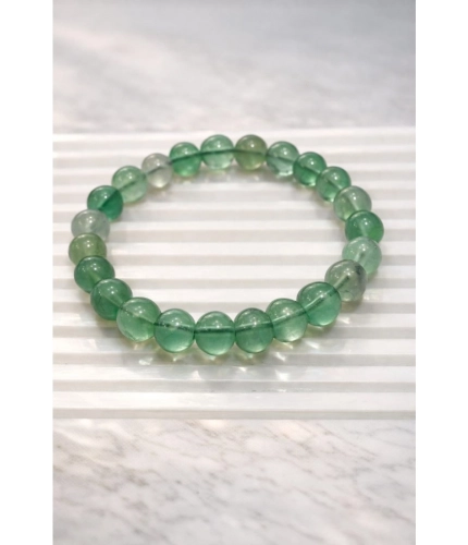 Generic Natural Crystal 8mm Fluorite Bracelet  (Green)