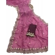 Generic Women's Star Georgette Embroidered Saree With Unstitched Blouse 5.5Mtr (Pink)