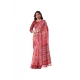 Generic Women's Faux_Linen Printed Saree With Unstitched Blouse 5.5Mtr (Rose)