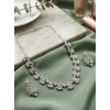 Generic Women's Brass Silver Plated Necklace set (Pink)