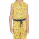 Generic Girl's Cotton Printed Sleeveless Jumpsuit (Yellow)