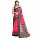 Generic Women's Semi Cotton Digital Print Saree With Unstitched Blouse 5.5Mtr (Red) Generic Women's Semi Cotton Digital Print Saree With Unstitched Blouse 5.5Mtr (Red)