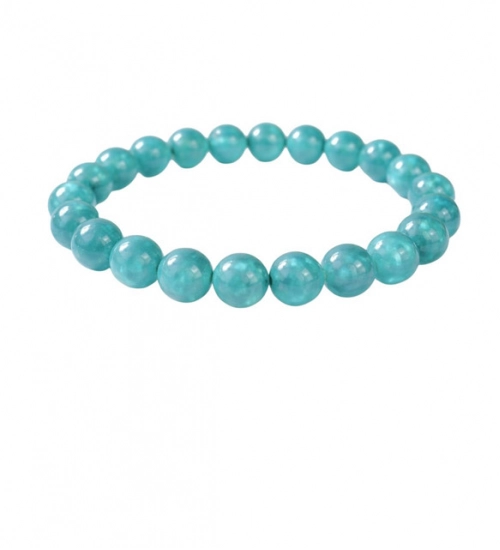Generic Natural Crystal 8mm Amazonite Bracelet (Teal Green)